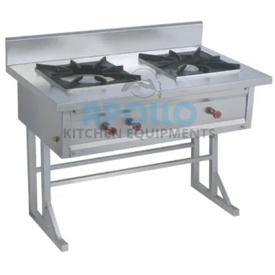 two burner commercial gas stove