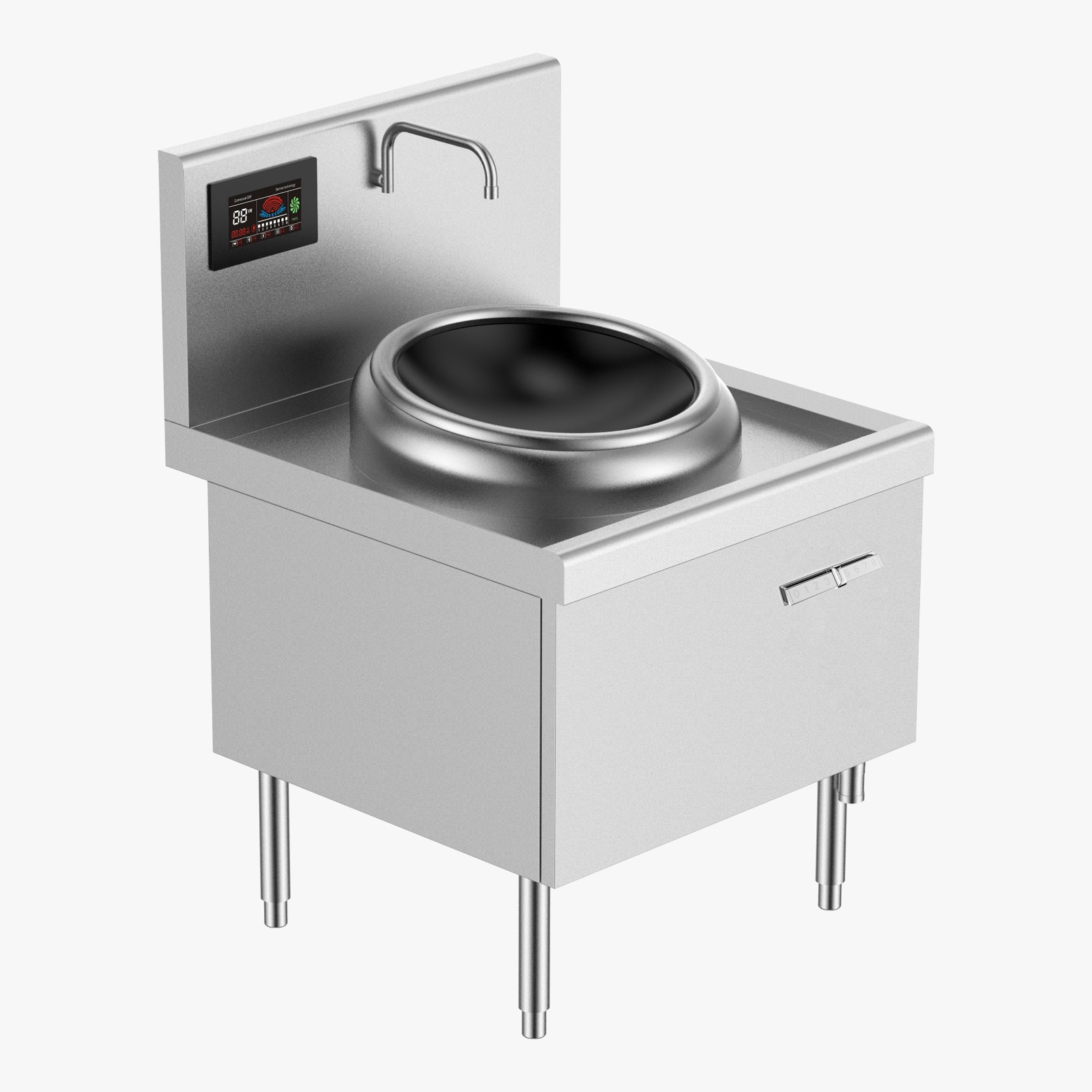 Commercial Induction Small Wok Cooker